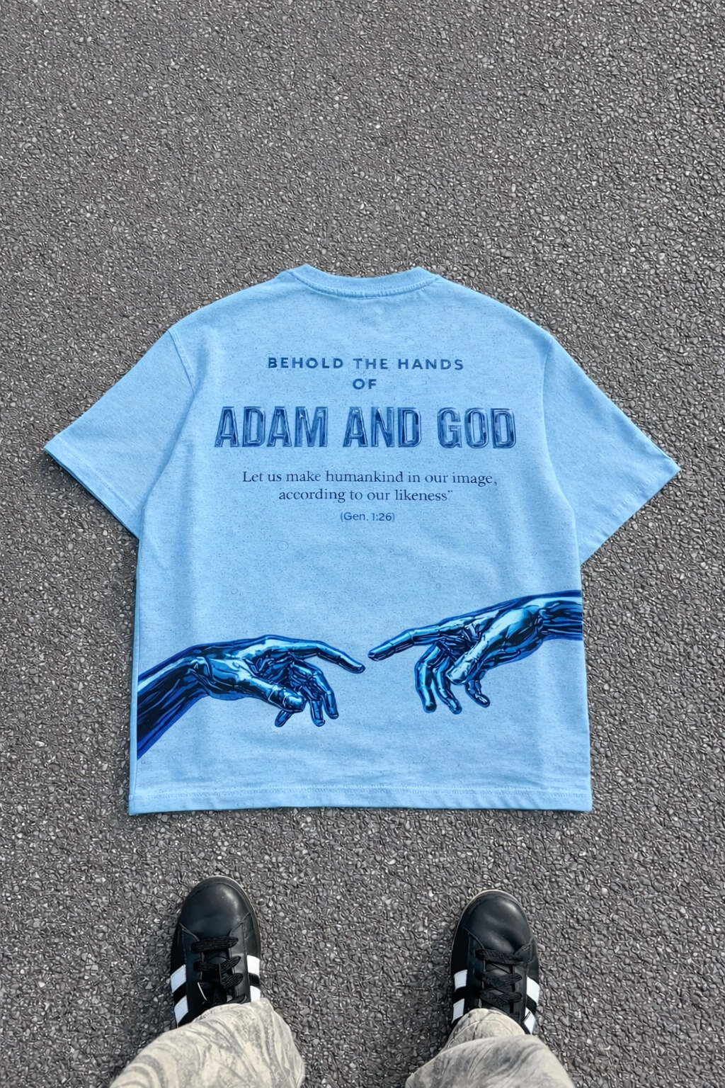 Hands of creation blue short sleeve t-shirt