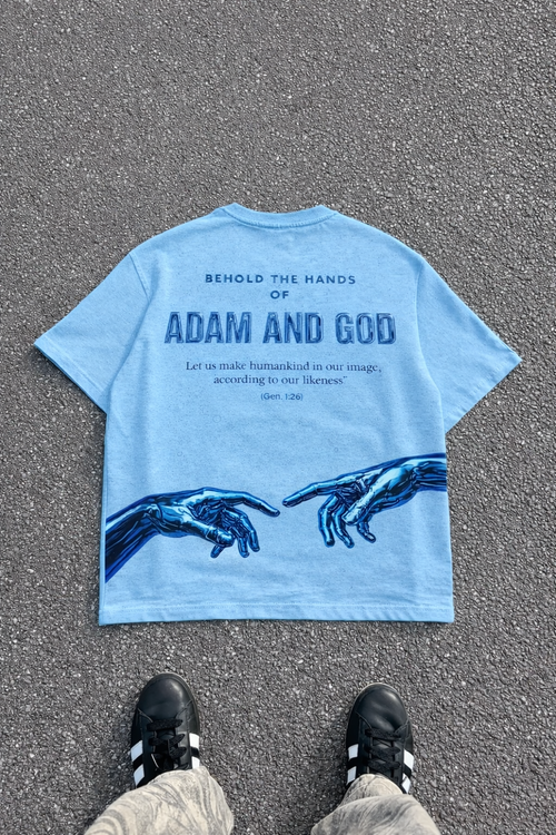 Hands of creation blue short sleeve t-shirt